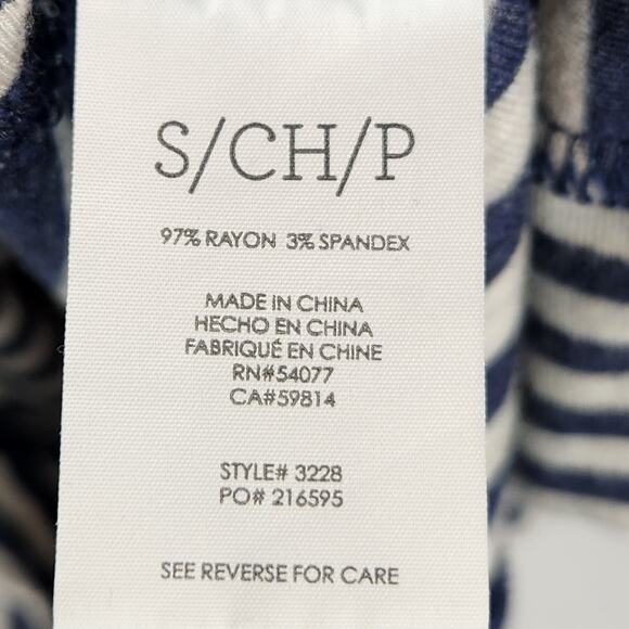 CAbi Style 3228 Ernest Striped Tee Size Small. Navy & Oatmeal - Picture 11 of 14